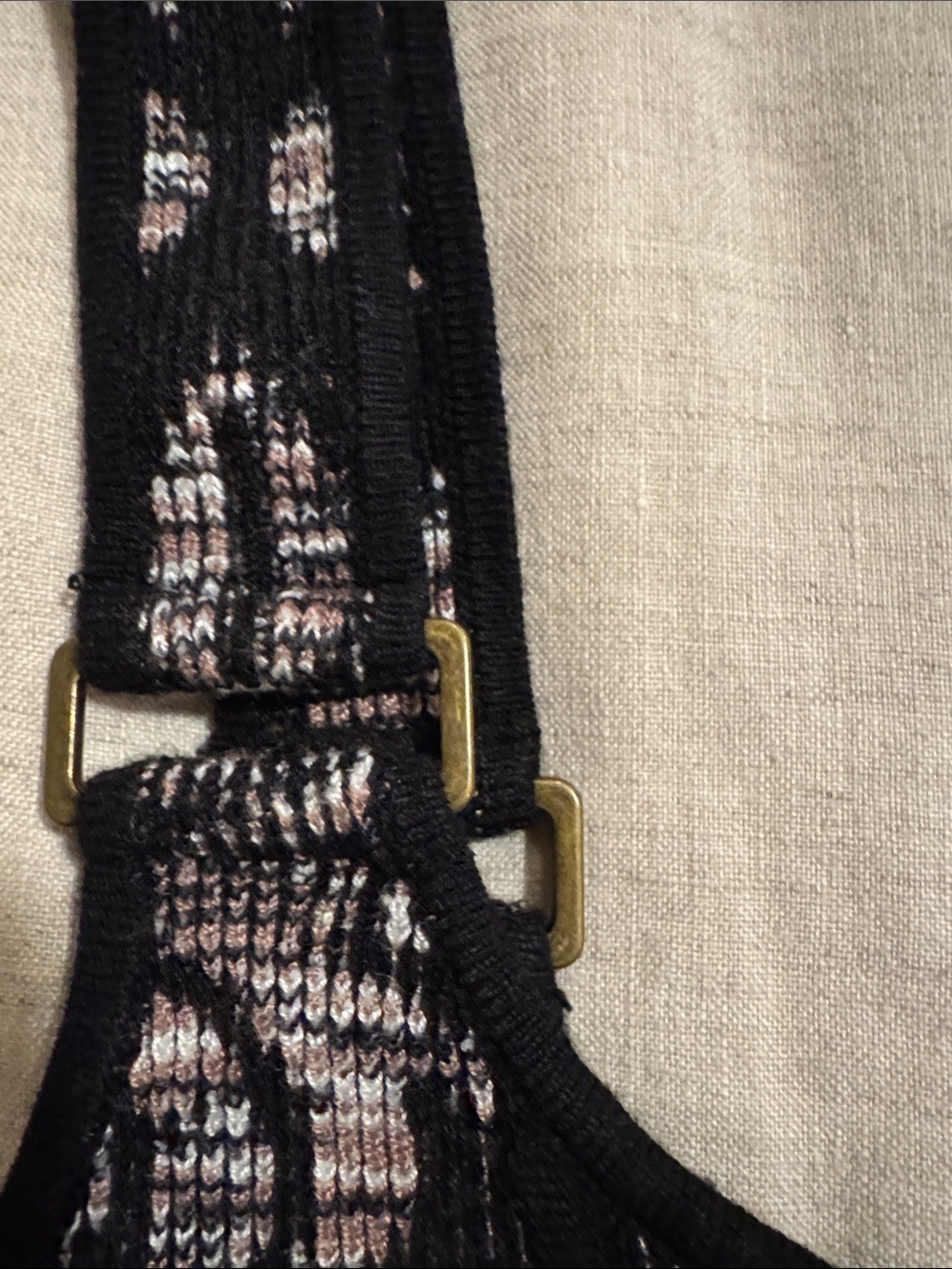 Anthropologie Black and Blush Abstract Knit Tank - Picture 4 of 4